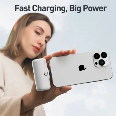 iWalk Linkme Pro Fast Charge Pocket Battery USB-C 4800 Mah (White)